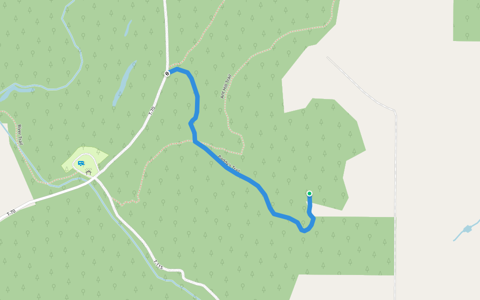Paddy's Trail walking route map in Kellogg