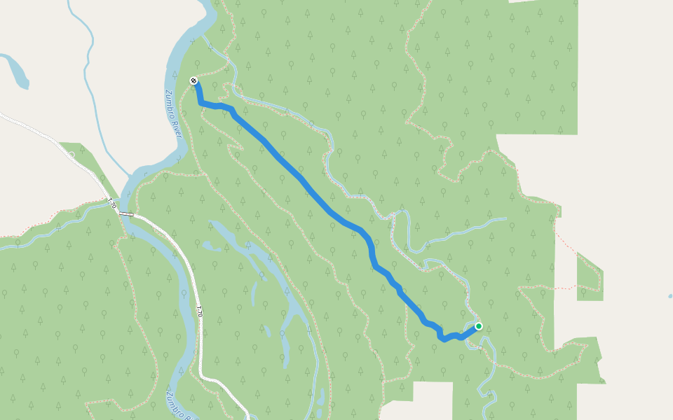 Motocycle Trail walking route map in Kellogg