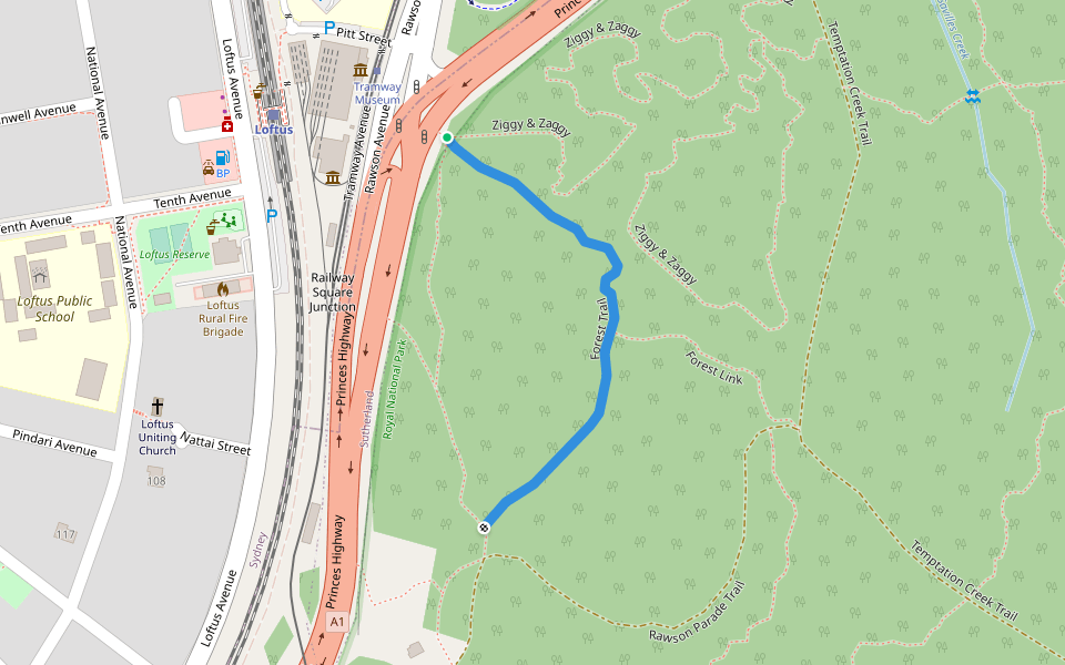 Forest Trail walking route map in Sutherland