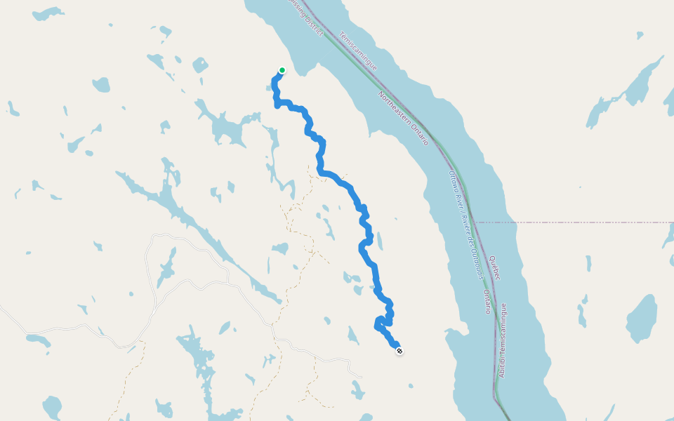 Inland High Trail walking route map in Laniel
