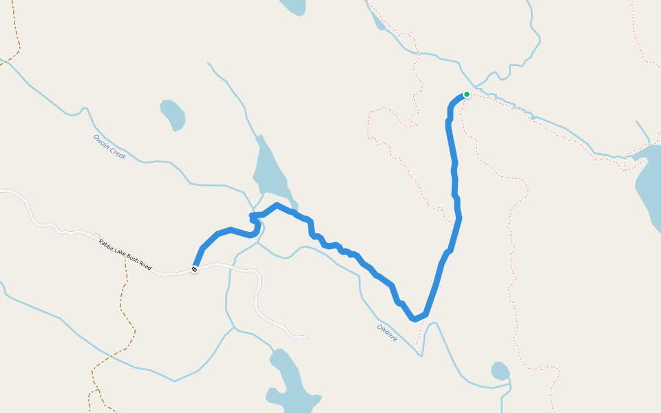Ottawa-Temiskaming Highland Trail walking route map in Buffalo Rock