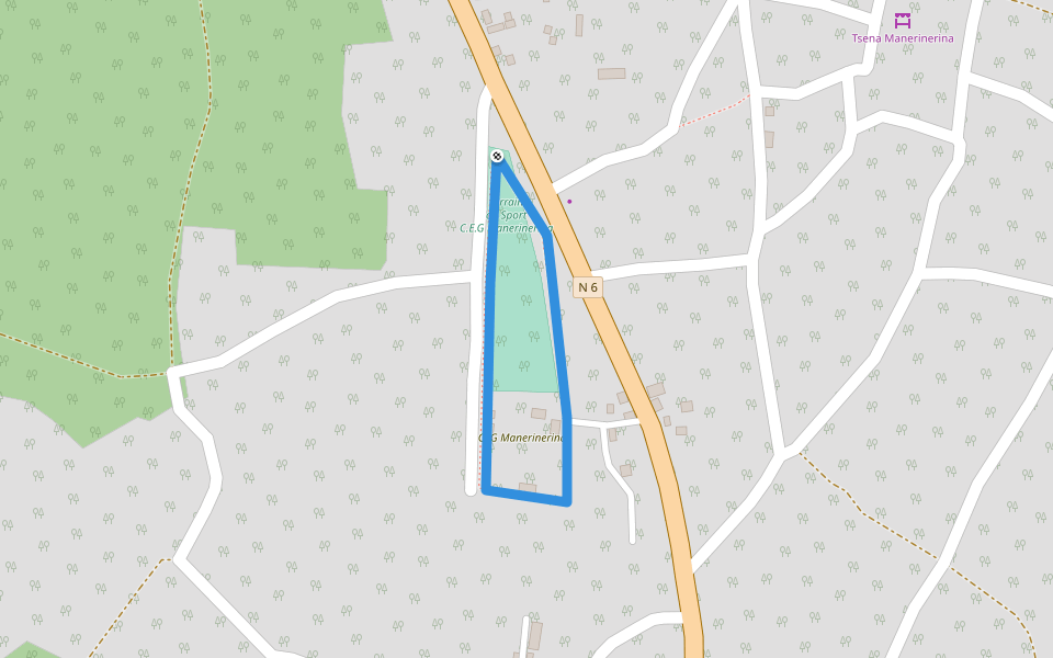 TERRAIN walking route map in Majunga