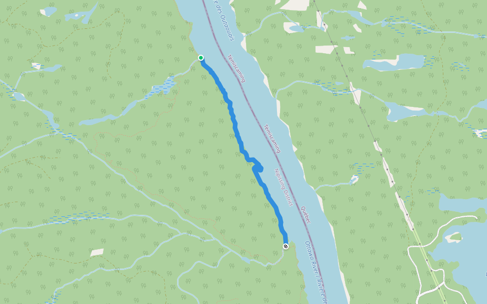 Shoreline Loop walking route map in McLaren's Bay