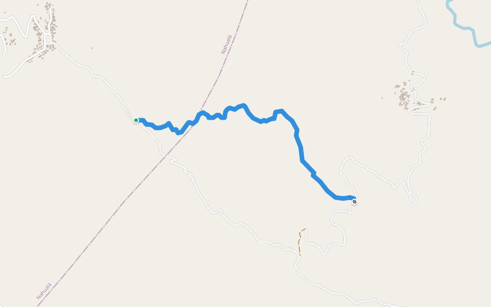 Quetzaltrekkers Path walking route map in Panajachel