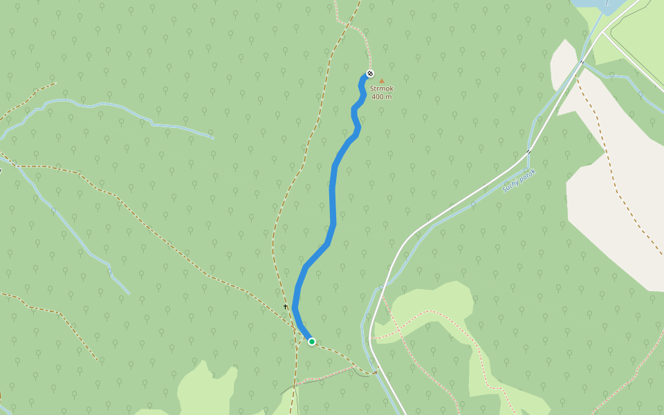 Trail Strmok walking route map in Lozorno