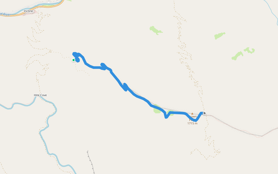 Pinoch Ridge Trail walking route map in El Portal
