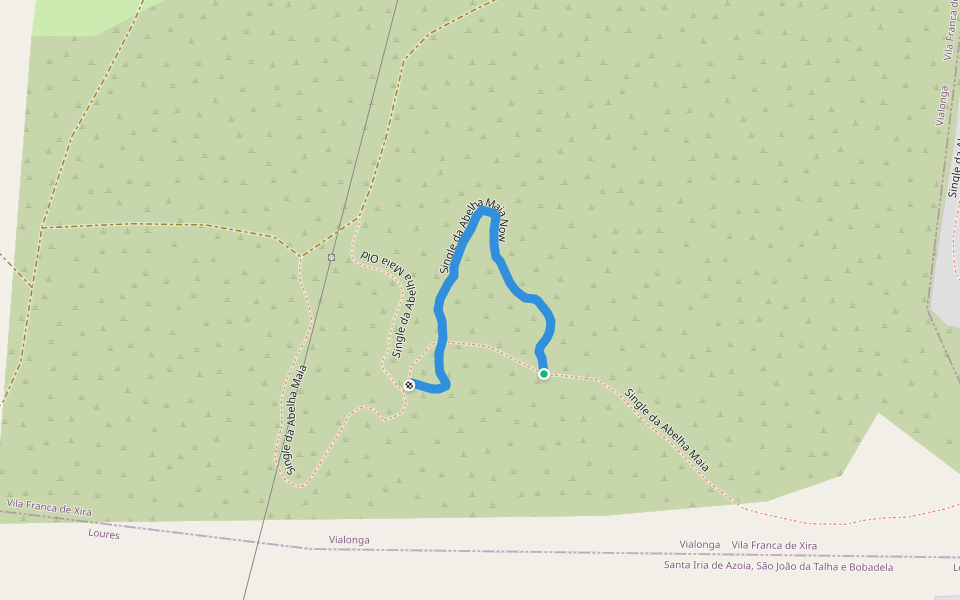 Single da Abelha Maia Now walking route map in Santa Iria de Azoia