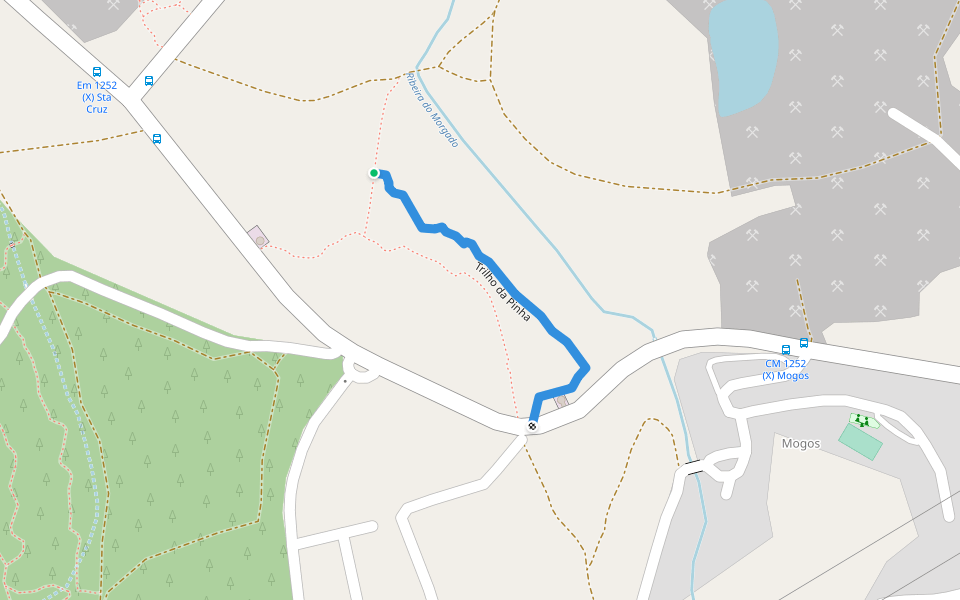 Trilho da Pinha walking route map in Vialonga