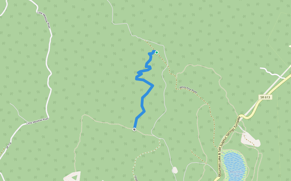Lower Doe Run walking route map in Pembroke