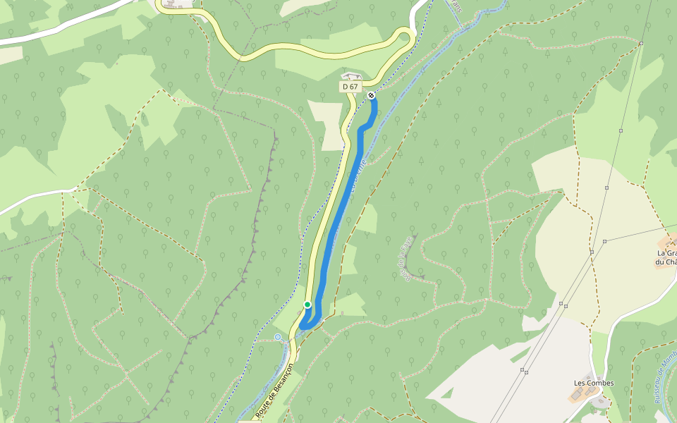 Chemin du Puits Noir walking route map in Scey-Maisières