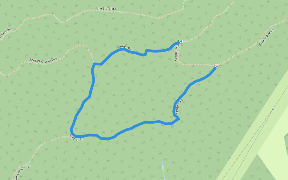 Sentier Pic walking route map in Beaupré