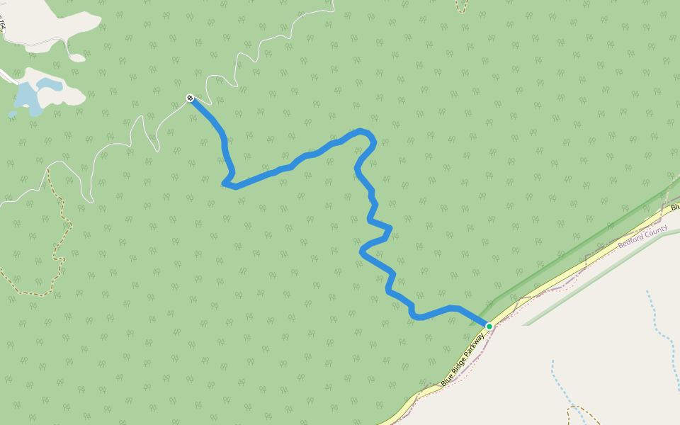 Spec Mine Trail walking route map in Montvale