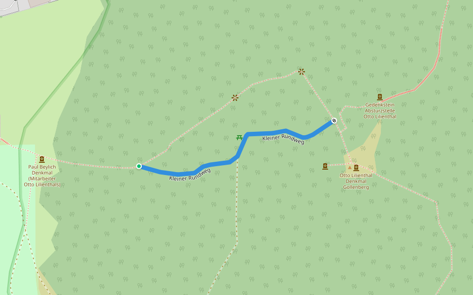 Kleiner Rundweg walking route map in Gollenberg