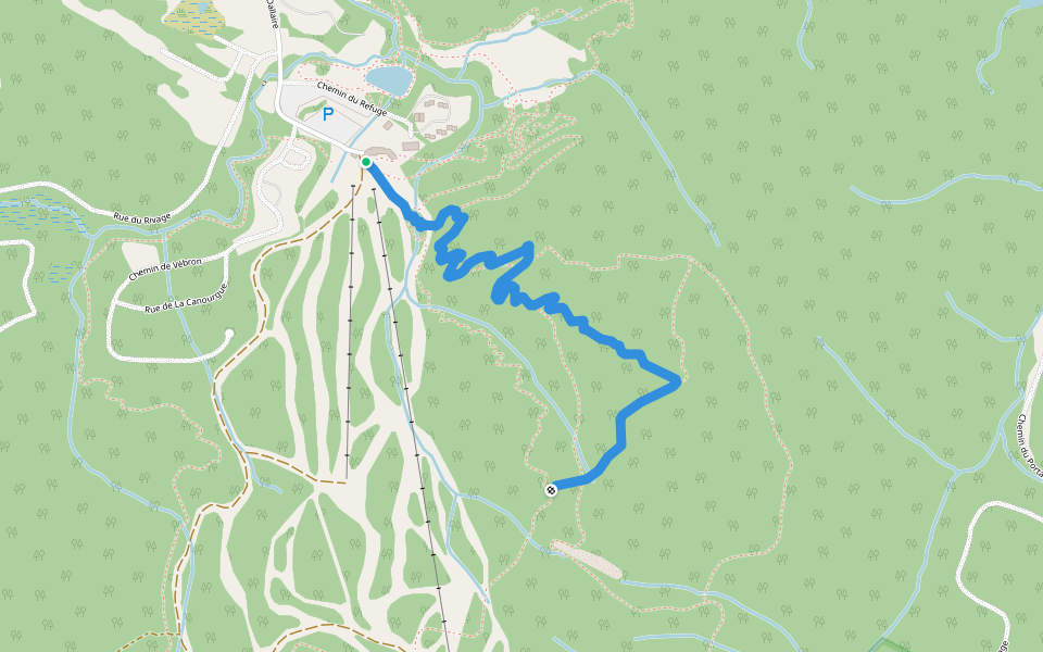 Ascension S21 walking route map in L'Anse-Saint-Jean