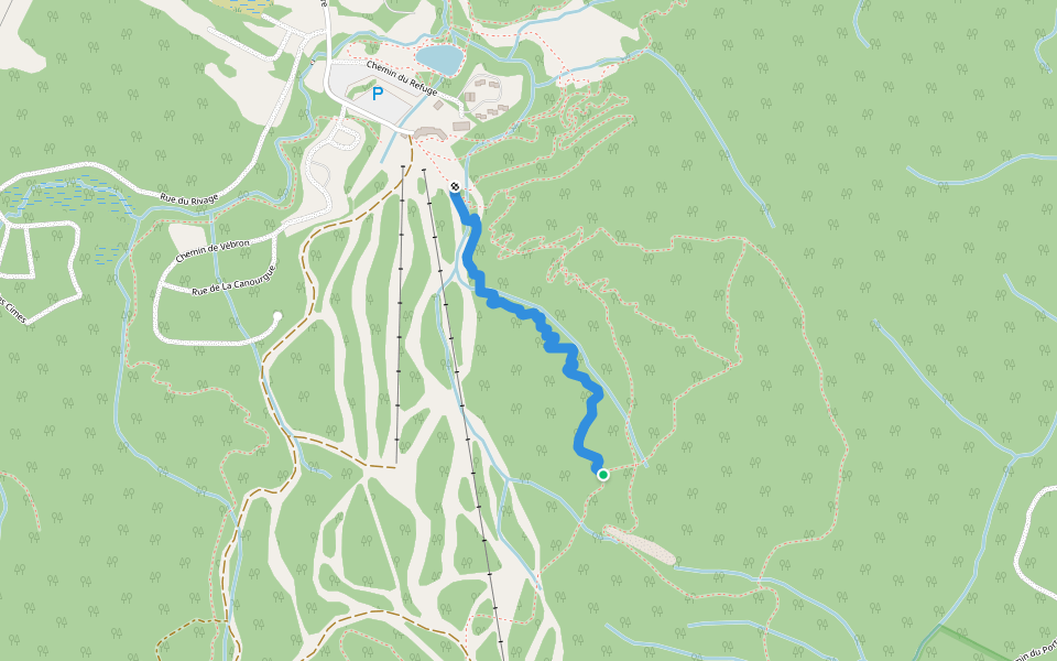 Descente S21 walking route map in L'Anse-Saint-Jean
