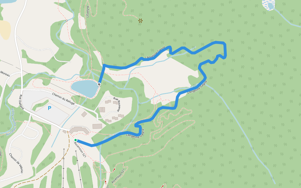 L'Angéline-Gagné walking route map in L'Anse-Saint-Jean