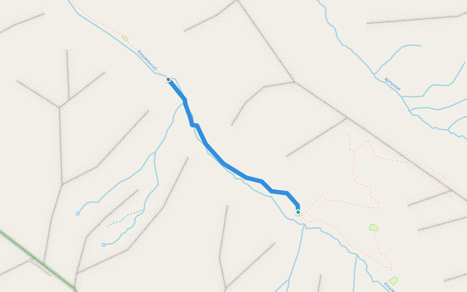 Тропа walking route map in Akbulak