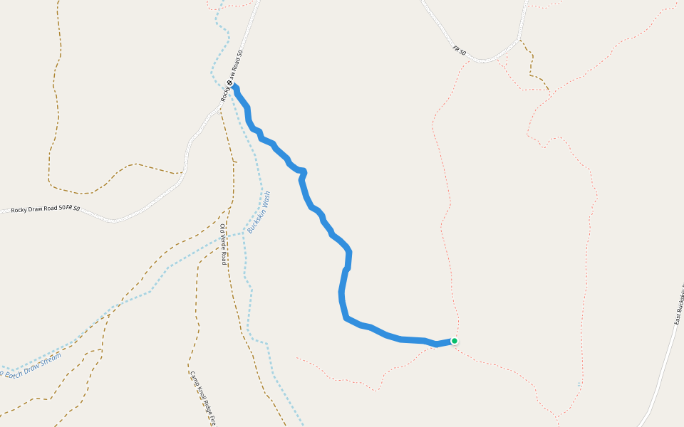 7th Heaven Trail walking route map in Heber-Overgaard