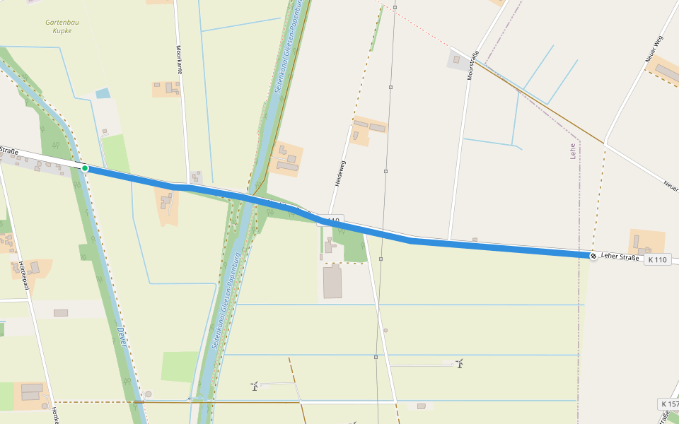 Neuleher Straße walking route map in Lehe