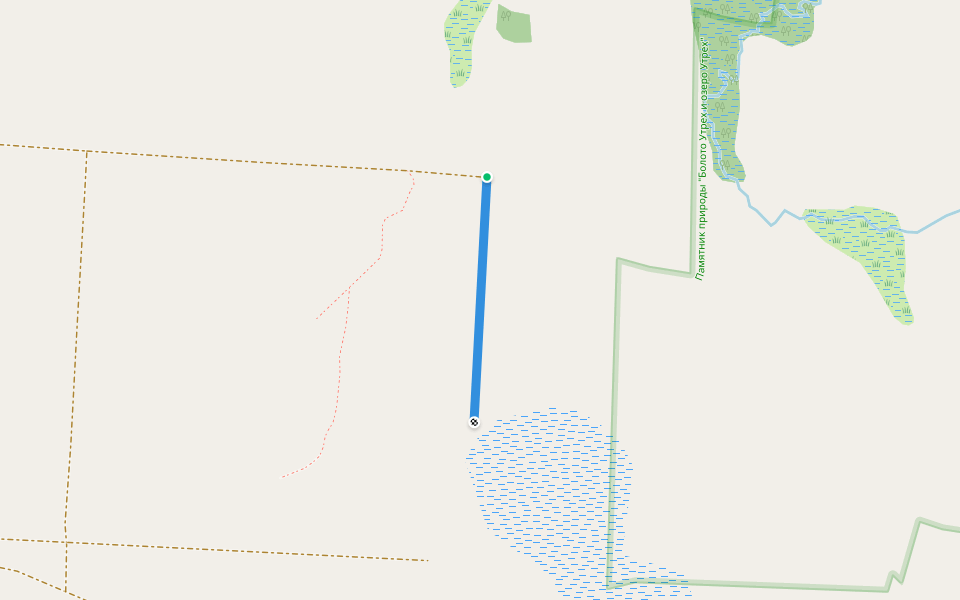 Лесная тропа walking route map in Frolishchi