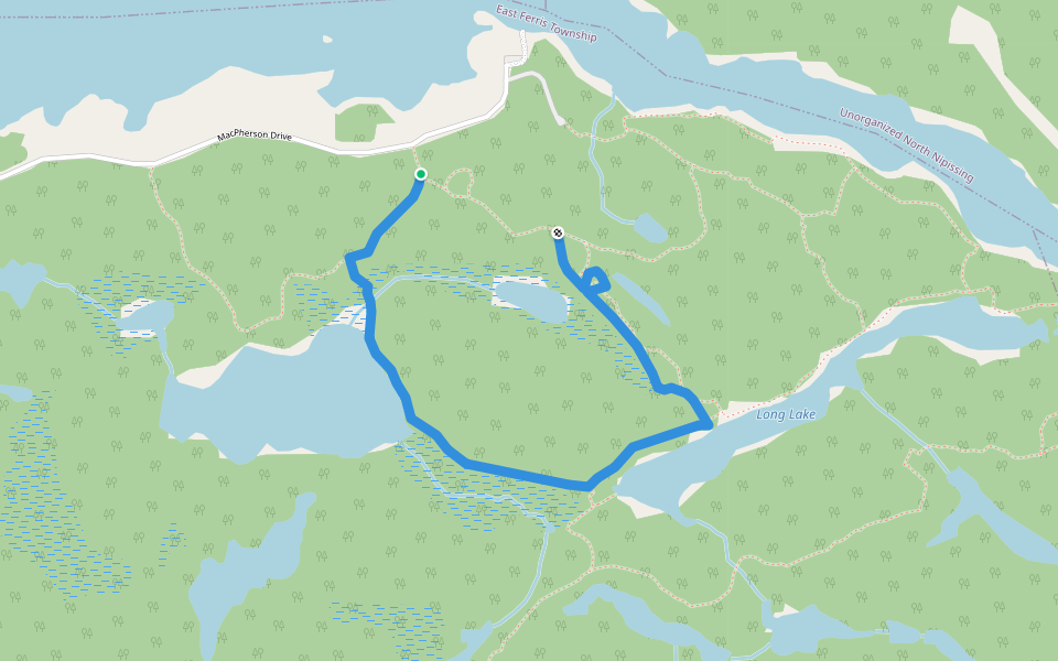 Orange Trail walking route map in Corbeil