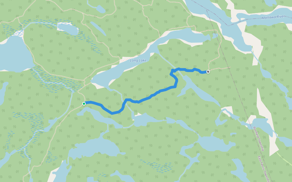 Green Holmes Trail walking route map in Corbeil