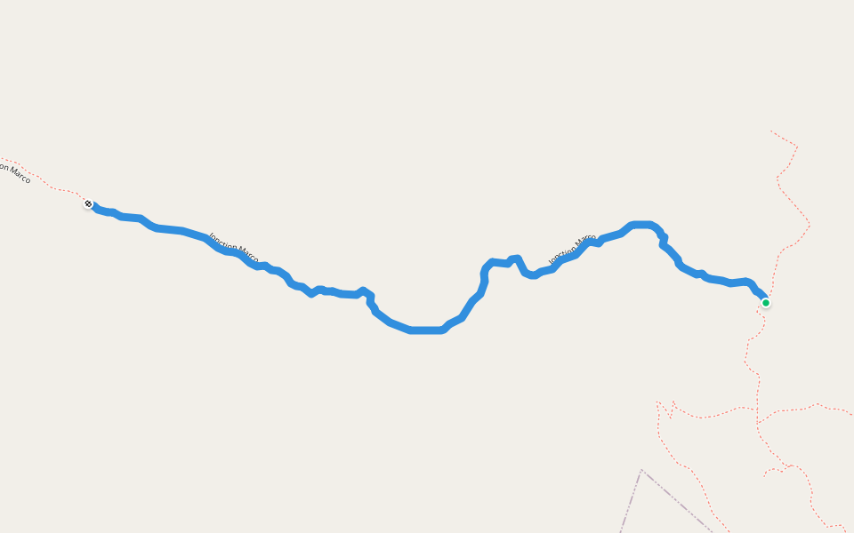 Jonction Marco walking route map in Nouméa