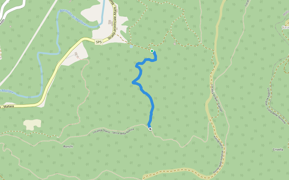 Reg. Vallasse - Cianlan walking route map in Altare