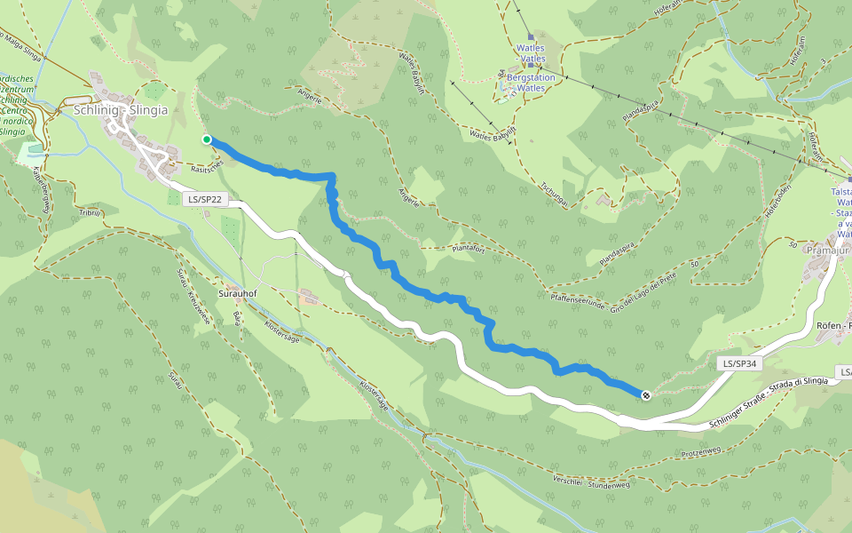 Seppale-Steig walking route map in Slingia