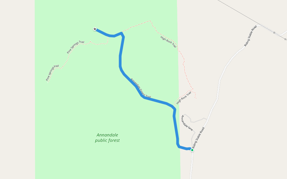 Annandale Forest Trail walking route map in North Bay