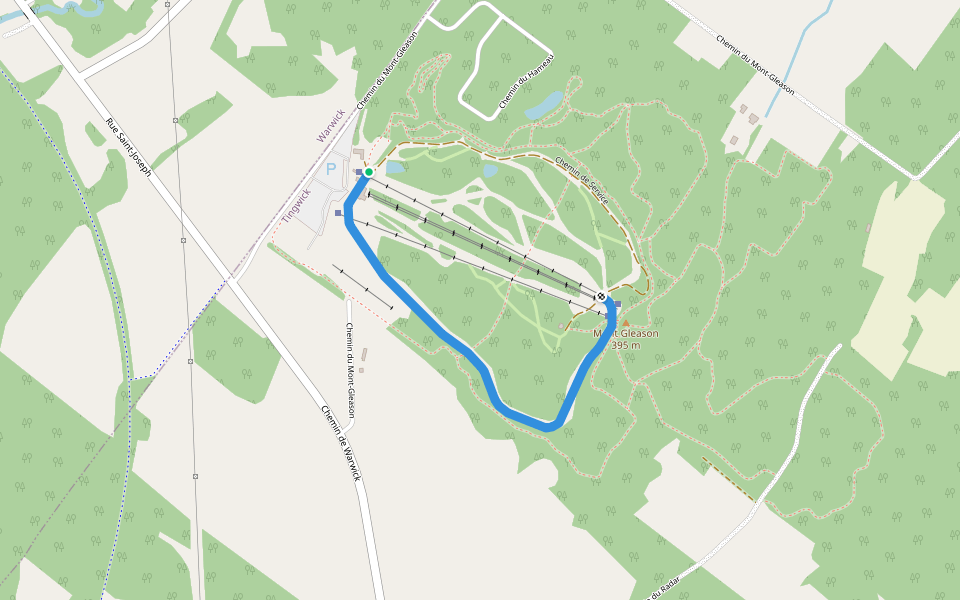 Sentier Pierre Ling walking route map in Tingwick