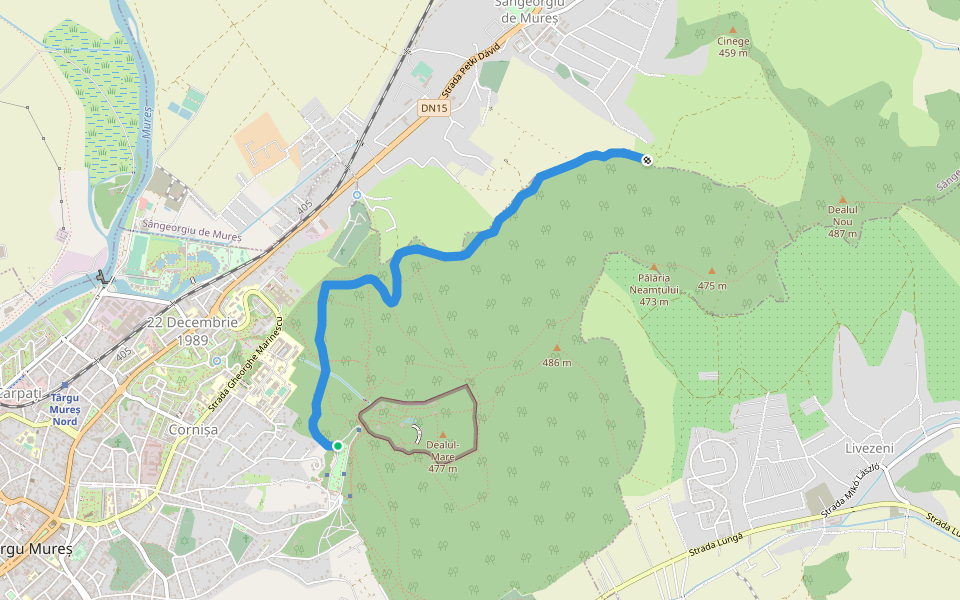 Traseu MTB walking route map in Târgu Mureș