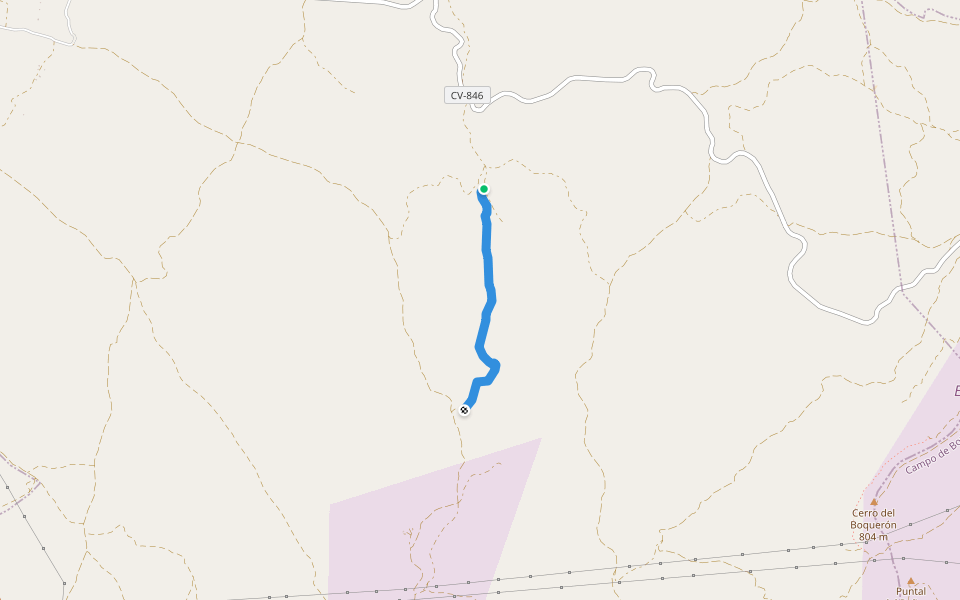 Senda Plana Melero walking route map in Tarazona