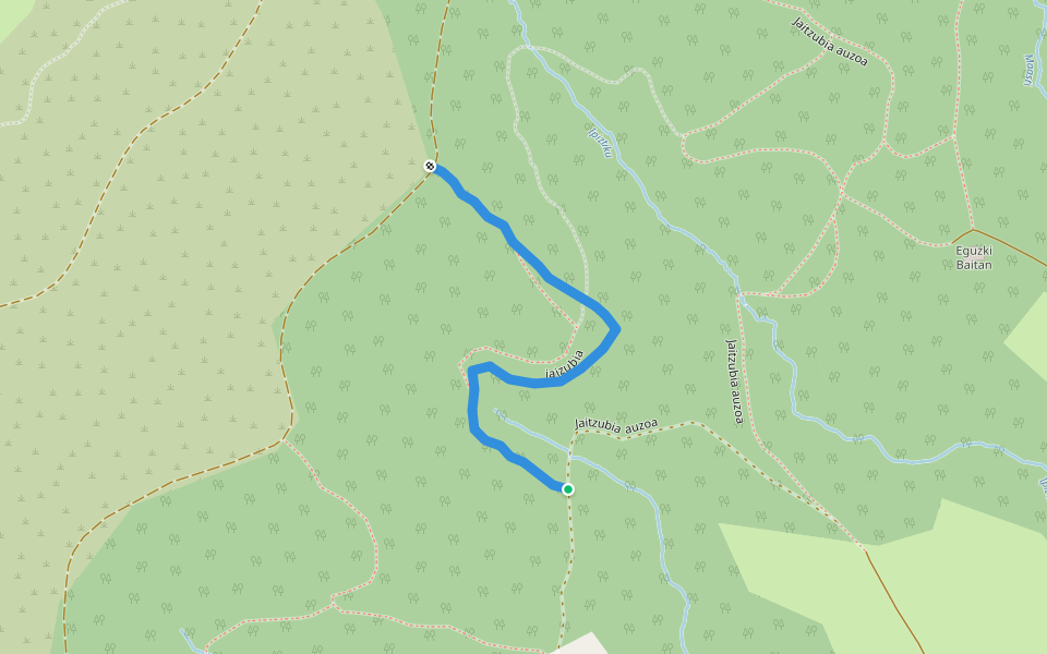jaizubia walking route map in Hondarribia