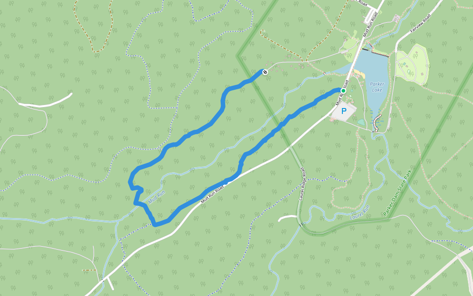 Beaver Dam Trail walking route map in Penfield