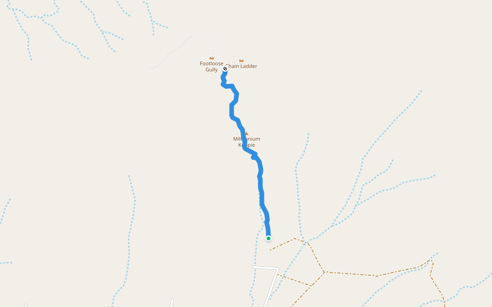 Foothold to Split walking route map in Wigwam