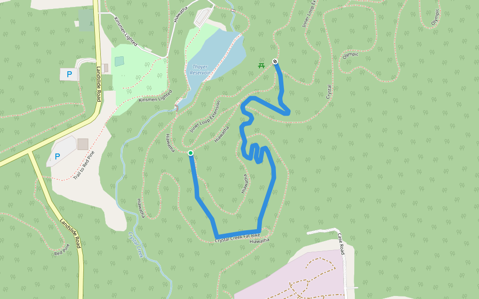 Crystal Creek Fat Bike walking route map in Sault Ste. Marie