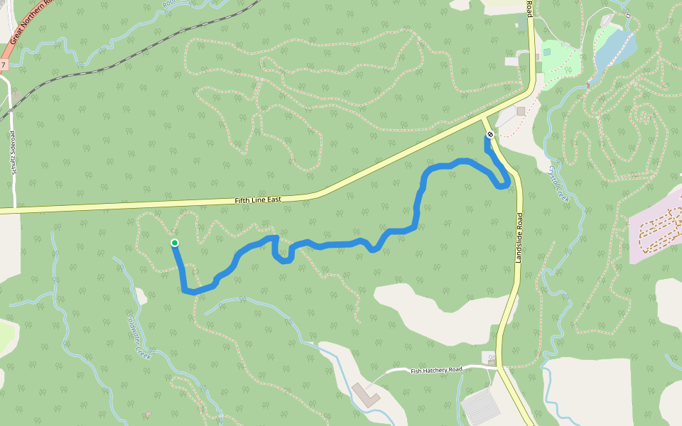 Red Pine walking route map in Sault Ste. Marie