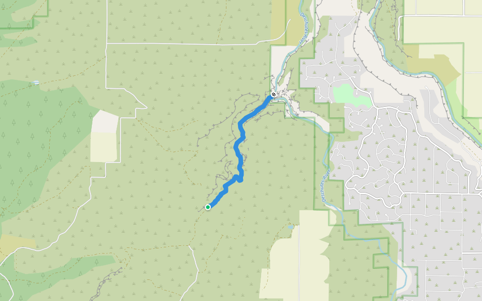 Alder Springs Trail #855 walking route map in CROOKED RIVER