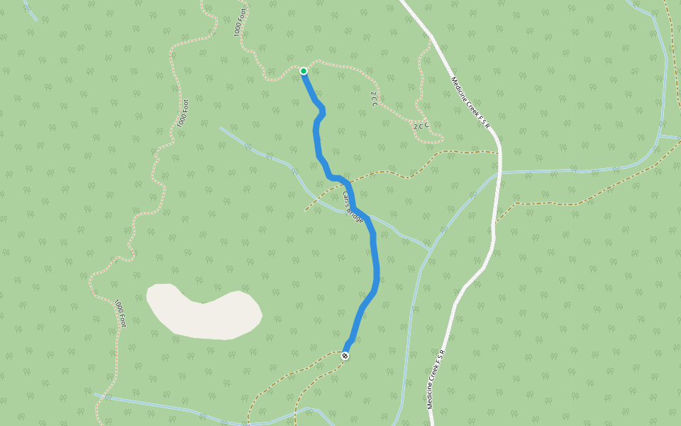 Carl's Bridge walking route map in Lillooet