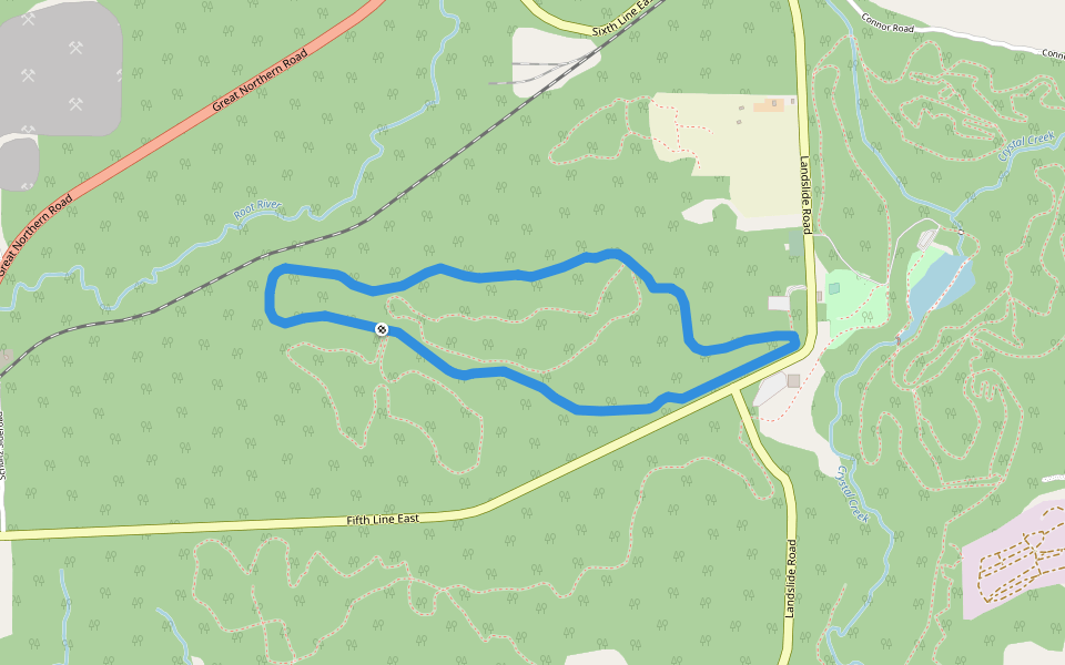 Pinder walking route map in Sault Ste. Marie