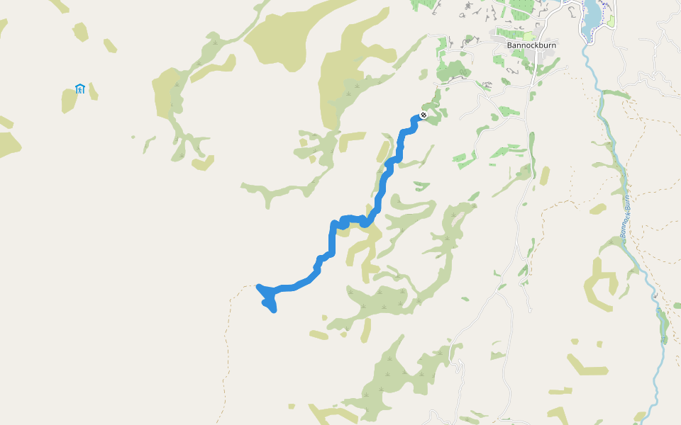 Young Australian water wheel walking route map in Bannockburn