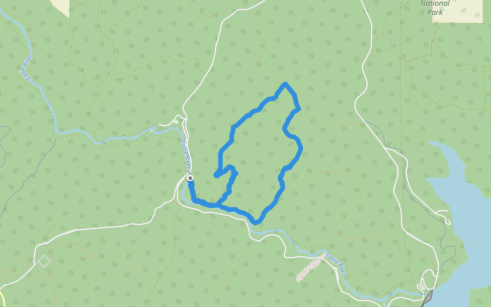 Munda Biddi Trail walking route map in Worsley
