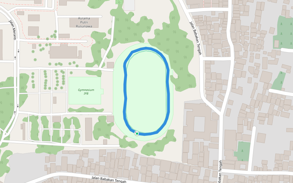 Gymnasium IPB walking route map in Dramaga
