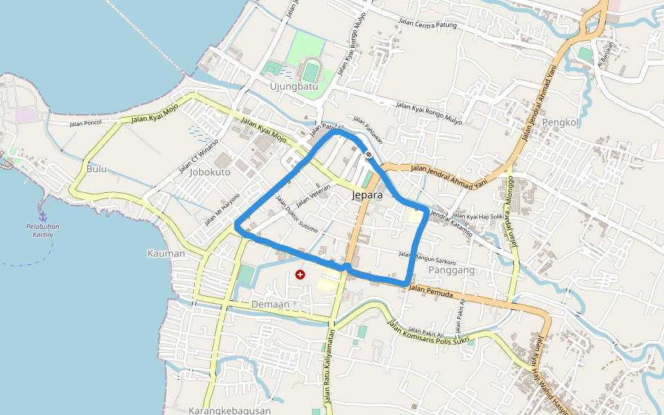 hotel syailendra walking route map in Jepara