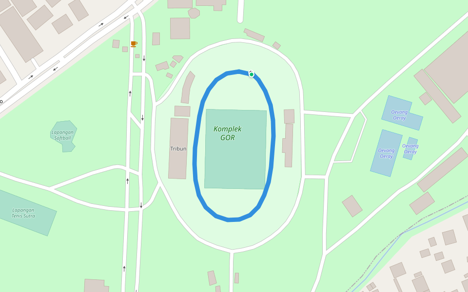 Komplek GOR walking route map in Singkawang