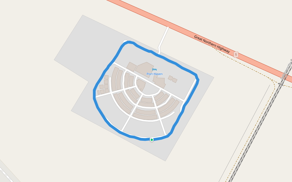 Port Haven walking route map in Port Hedland