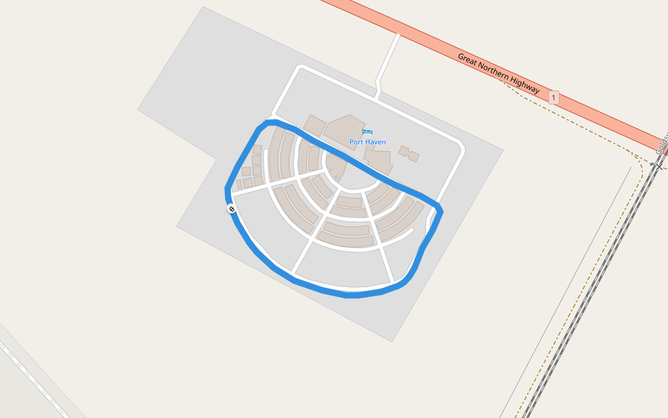 Port Haven walking route map in Port Hedland