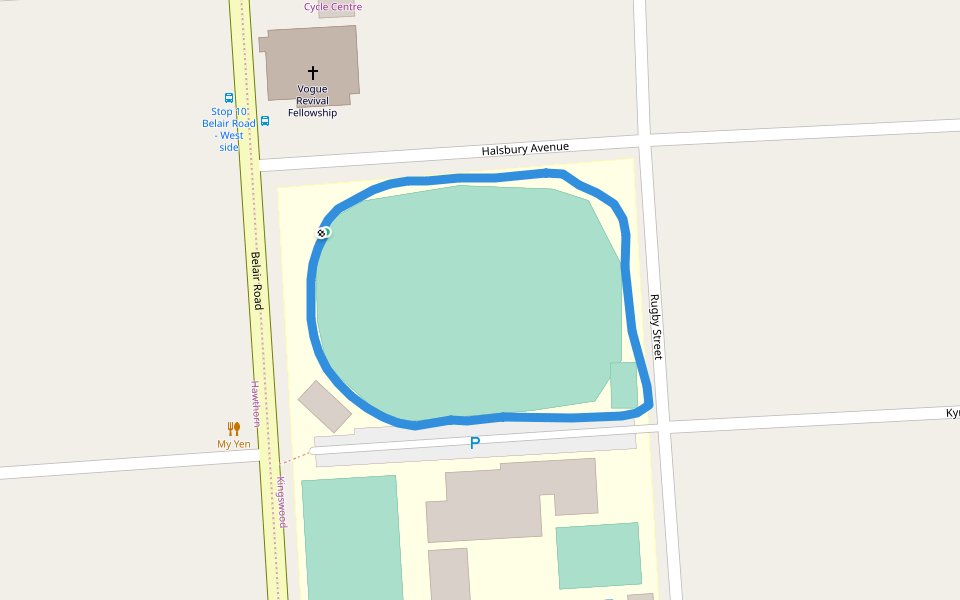 Mitcham Girls High School walking route map in Hawthorn