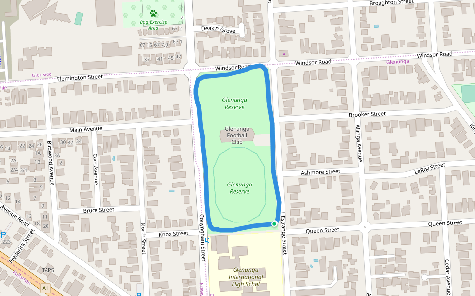 Glenunga Reserve Walking And Running Trail Adelaide, South Australia